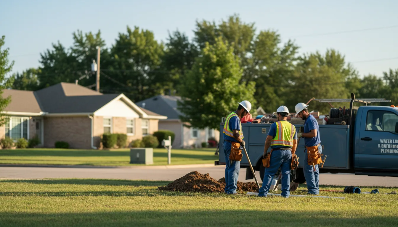 Residential water line and bathroom plumbing service in Ravenwood, MO